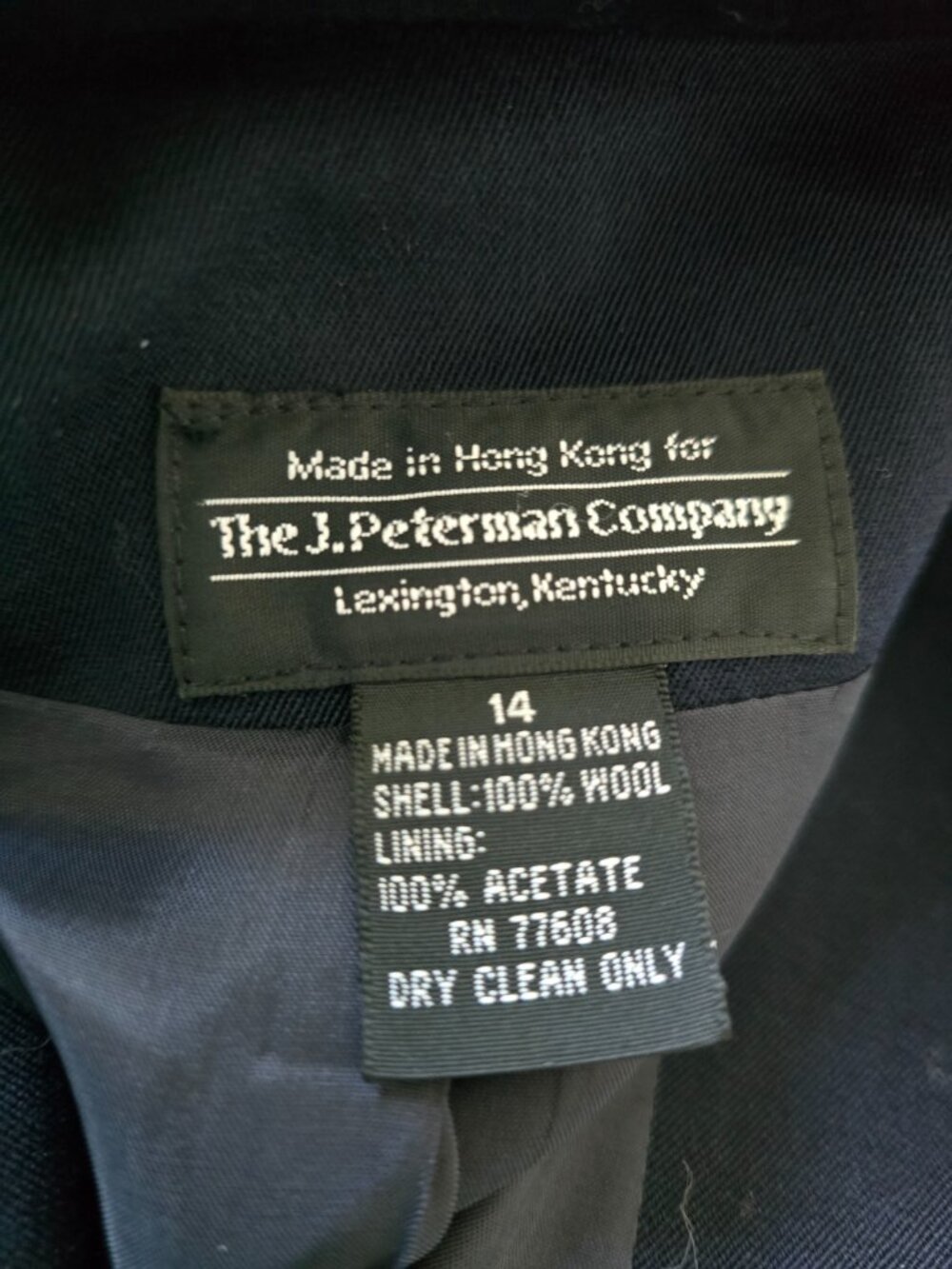 Vintage Women's J Peterman Double Breasted Blazer - Navy - Size 14 - Picture 2 of 6